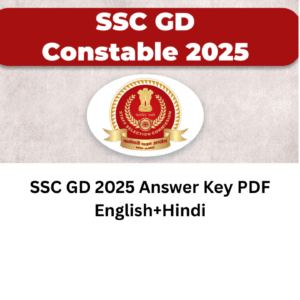 SSC GD 2025 Answer Key PDF (English+Hindi)