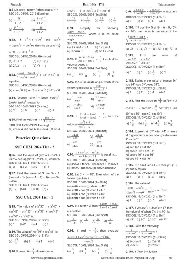 Pinnacle SSC Maths 6800+ TCS MCQ Chapter-Wise Coverage with detailed explanation & short tricks | 7th edition | English medium | - Image 6