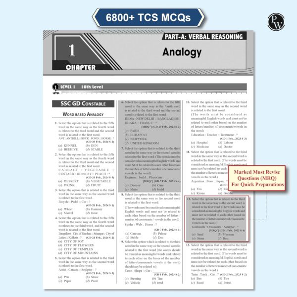 Physics Wallah PW SSC Game Changer Reasoning 6800+ TCS MCQ For 2025 SSC Exams | Chapter, Topic & Exam-wise Previous Year Solved Questions (PYQs) | For CGL, CHSL, MTS, CPO, GD, Delhi Police, Steno - Image 4